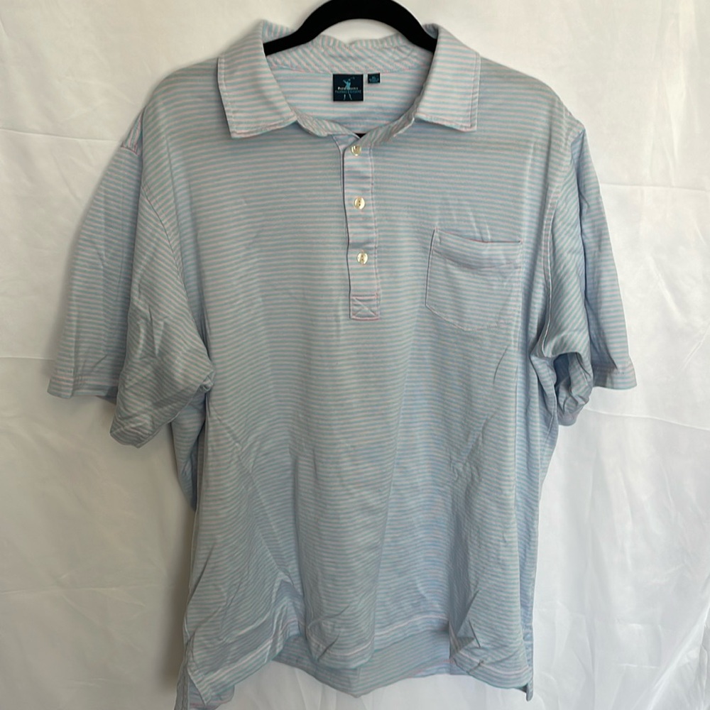 Fairway &‎ Greene Striped XL Polo Short Sleeve Collared Shirt Golf Outdoor Sport